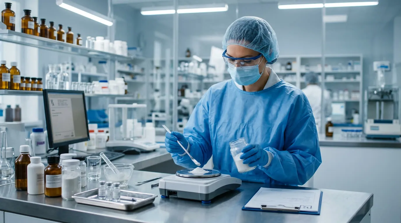 Pharmacy compounding setting